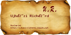 Ujházi Richárd névjegykártya