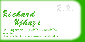 richard ujhazi business card